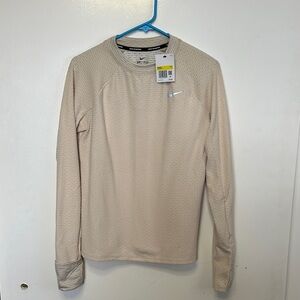 Nike Cream Textured Long Sleeve Shirt